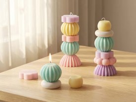Molde silicona torre de velas con 6 formas 